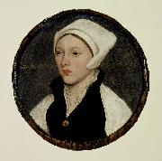 Portrait of a Young Woman with a White Coif Hans holbein the younger